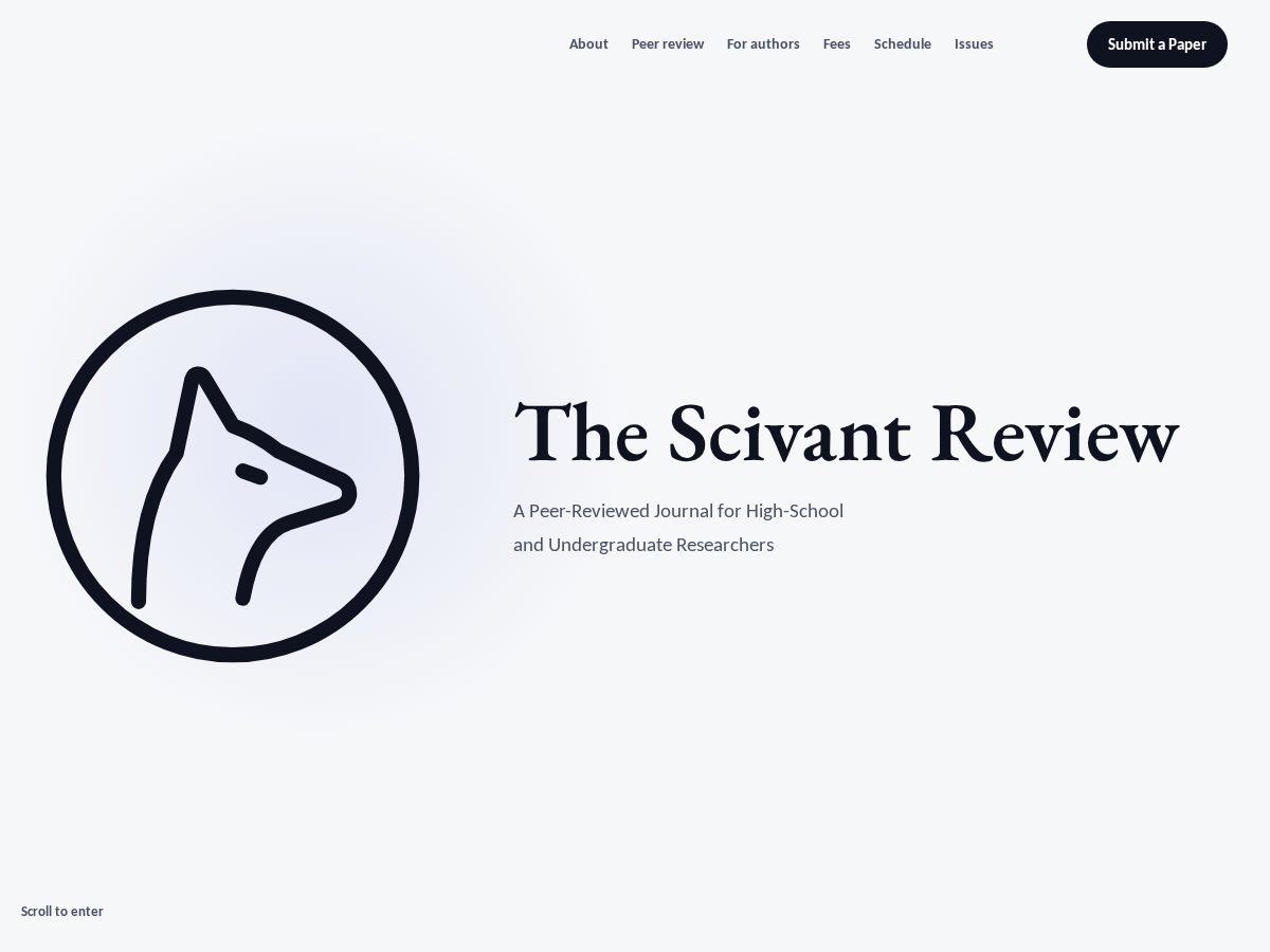 Landing-page snapshot of scivantreview.org