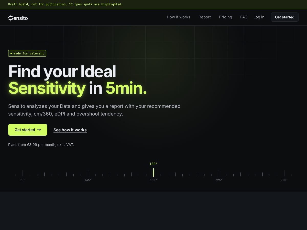 Landing-page snapshot of sensito.pro