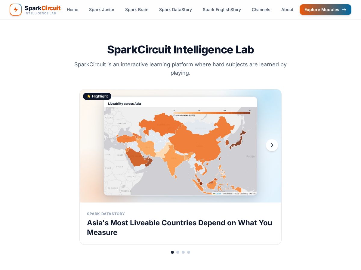 Landing-page snapshot of sparkcircuit.net