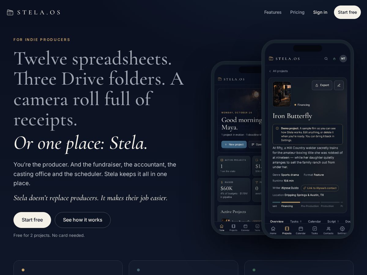 Landing-page snapshot of stelaos.app