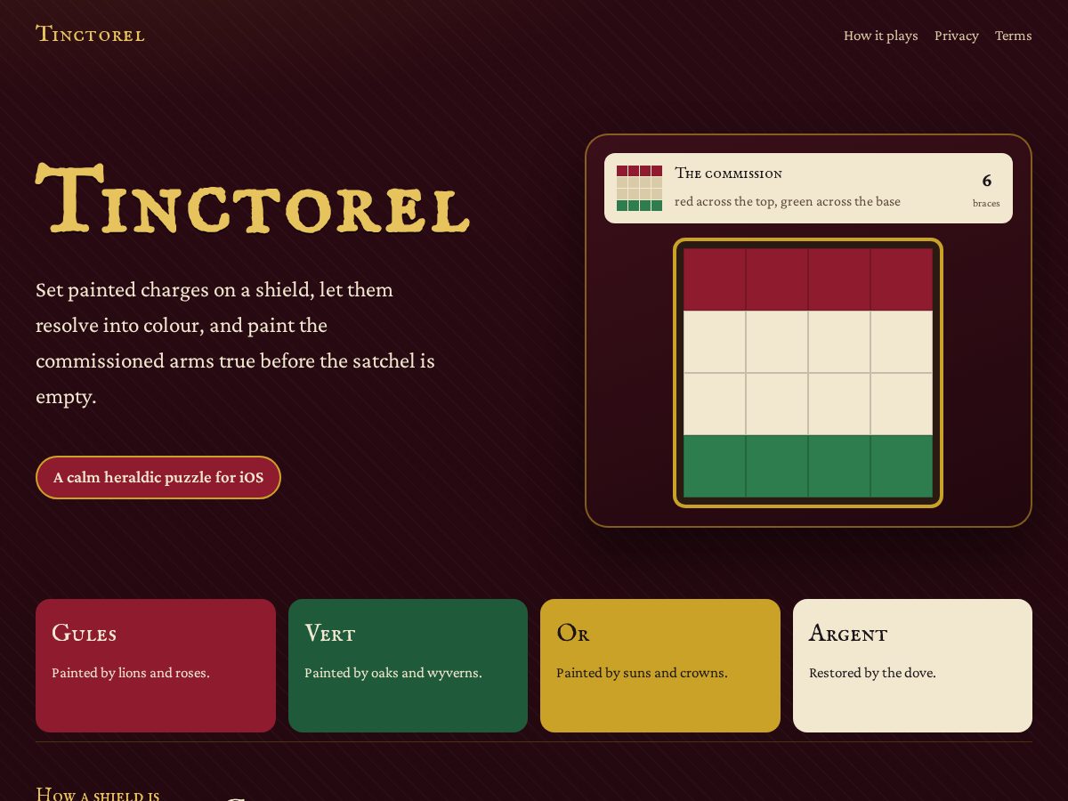 Landing-page snapshot of tinctorel.click