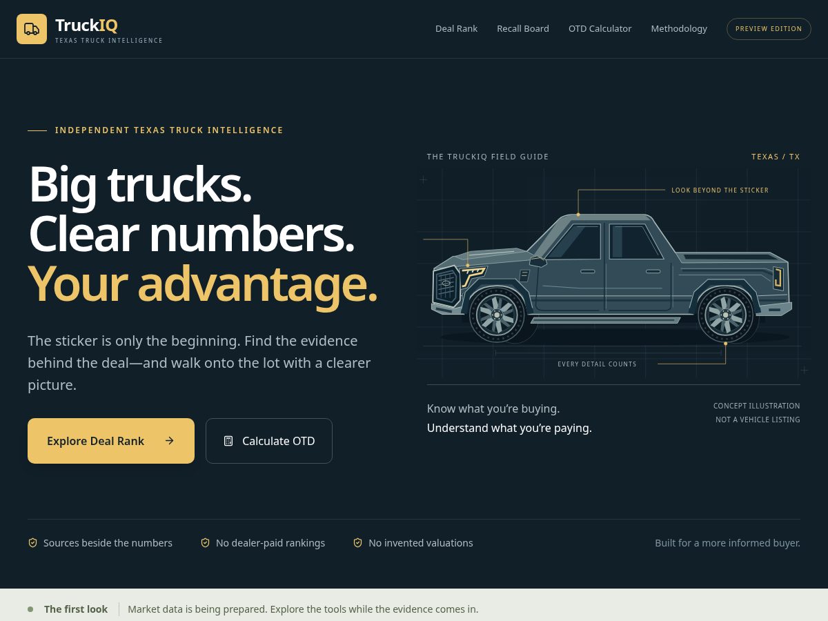 Landing-page snapshot of truckiq.online