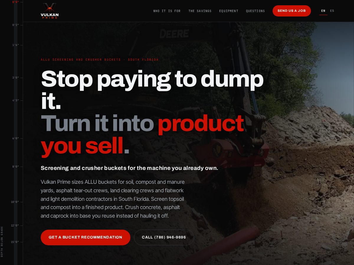 Landing-page snapshot of vulkanprime.net