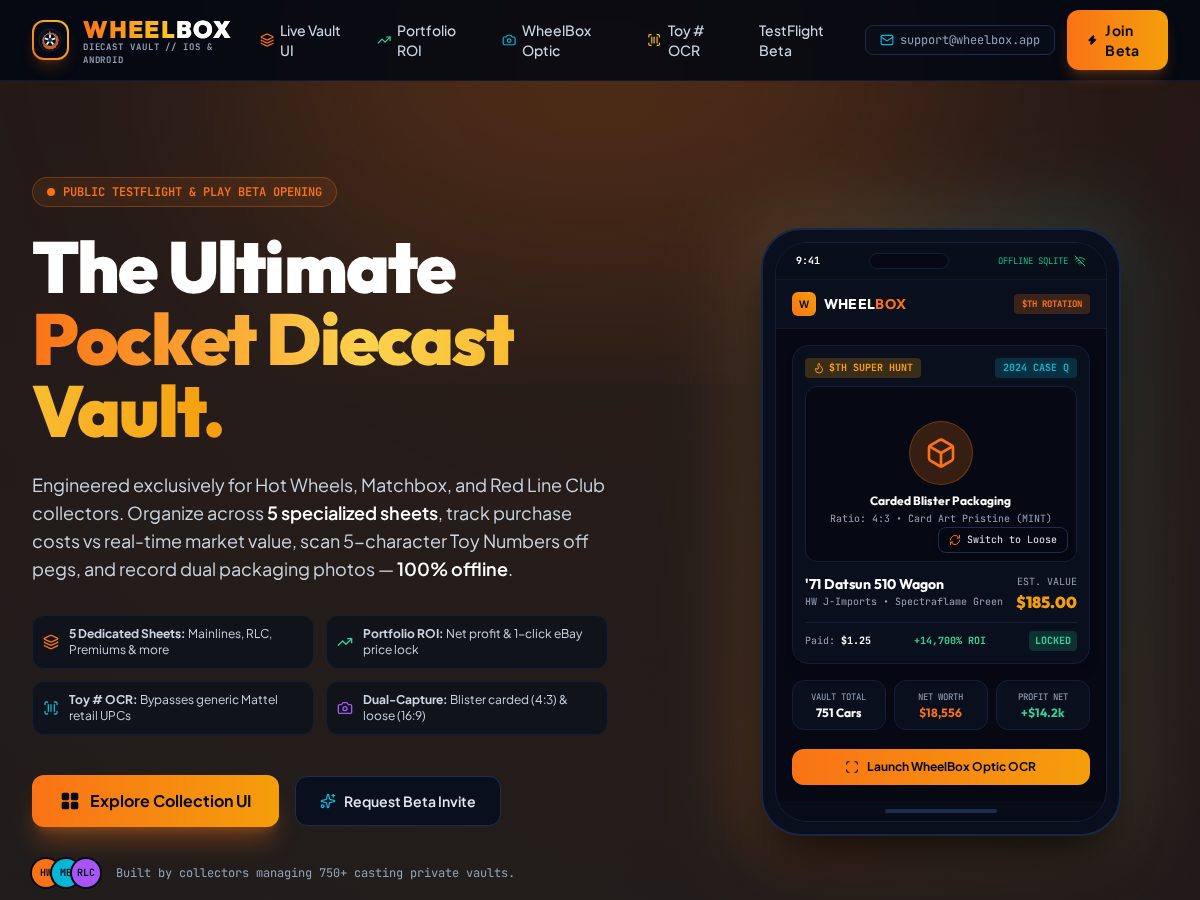 Landing-page snapshot of wheelbox.app