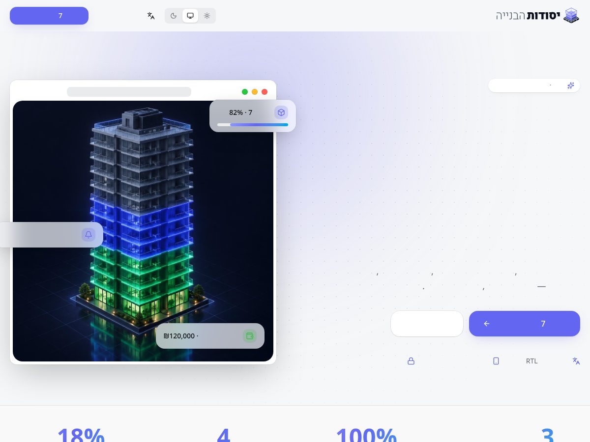 Landing-page snapshot of yesodot-build.app