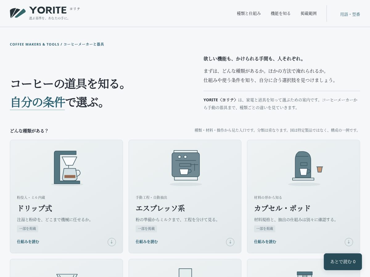 Landing-page snapshot of yorite.page