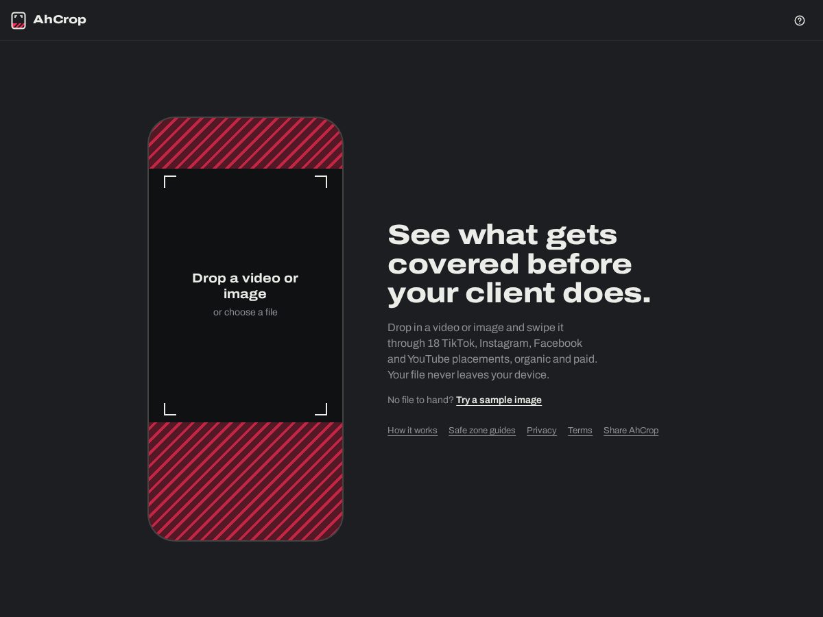 Landing-page snapshot of ahcrop.com