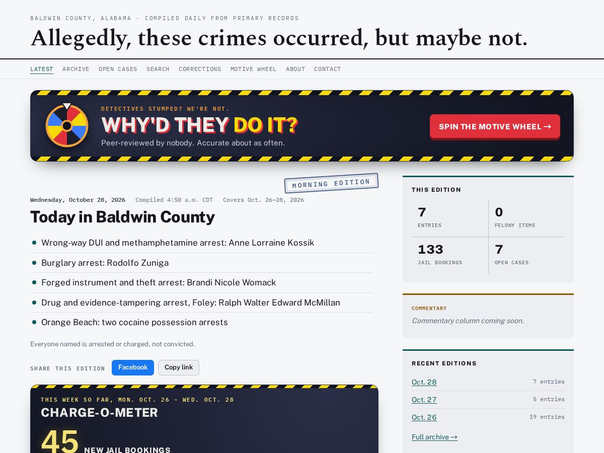 Landing-page snapshot of alacrime.com