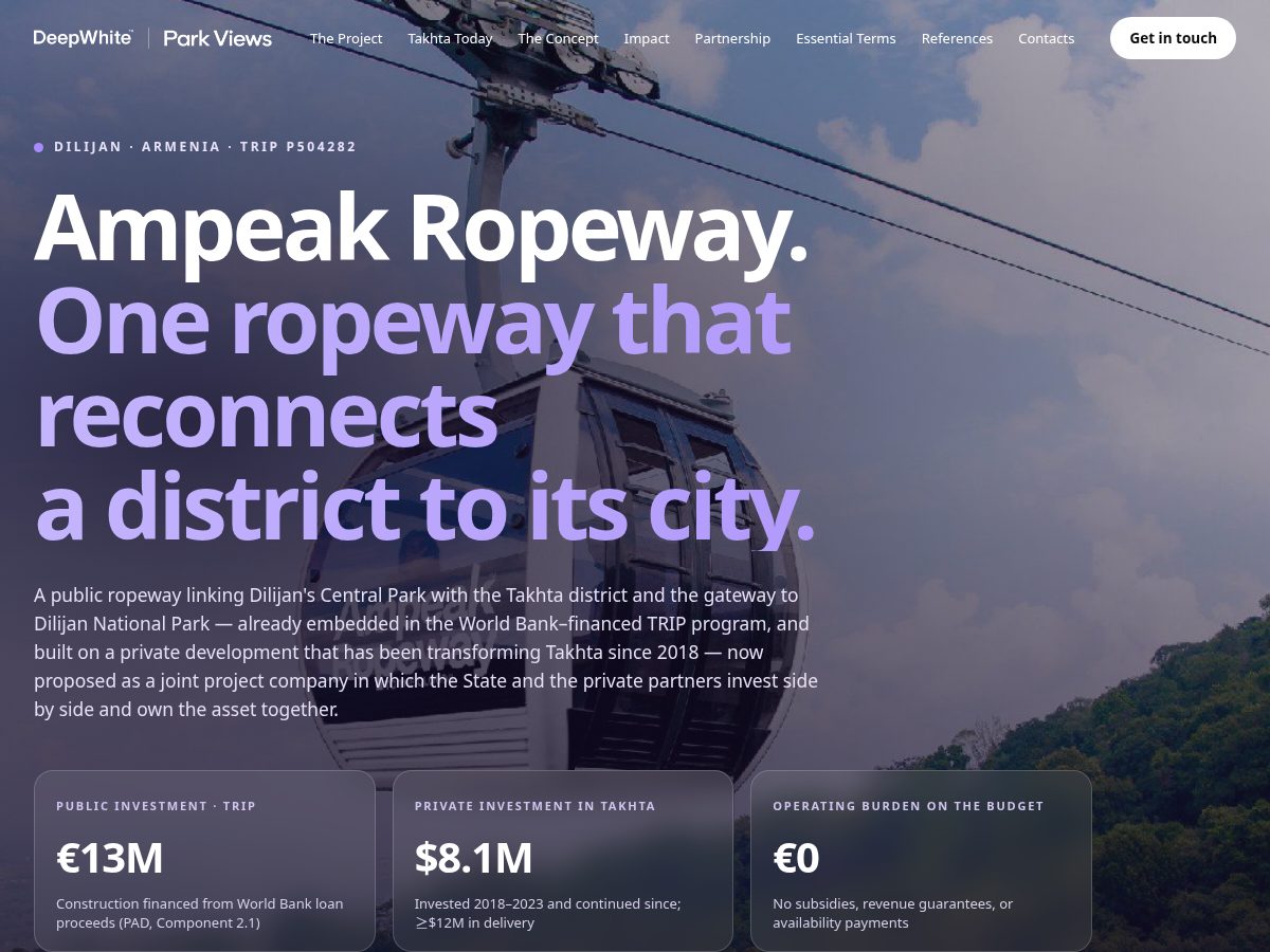 Landing-page snapshot of ampeakdilijan.com