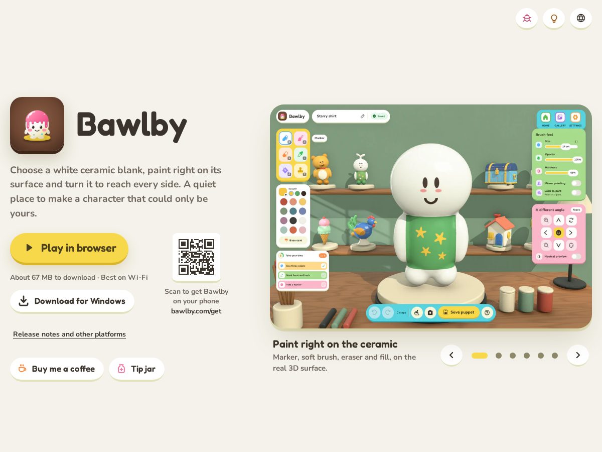 Landing-page snapshot of bawlby.com