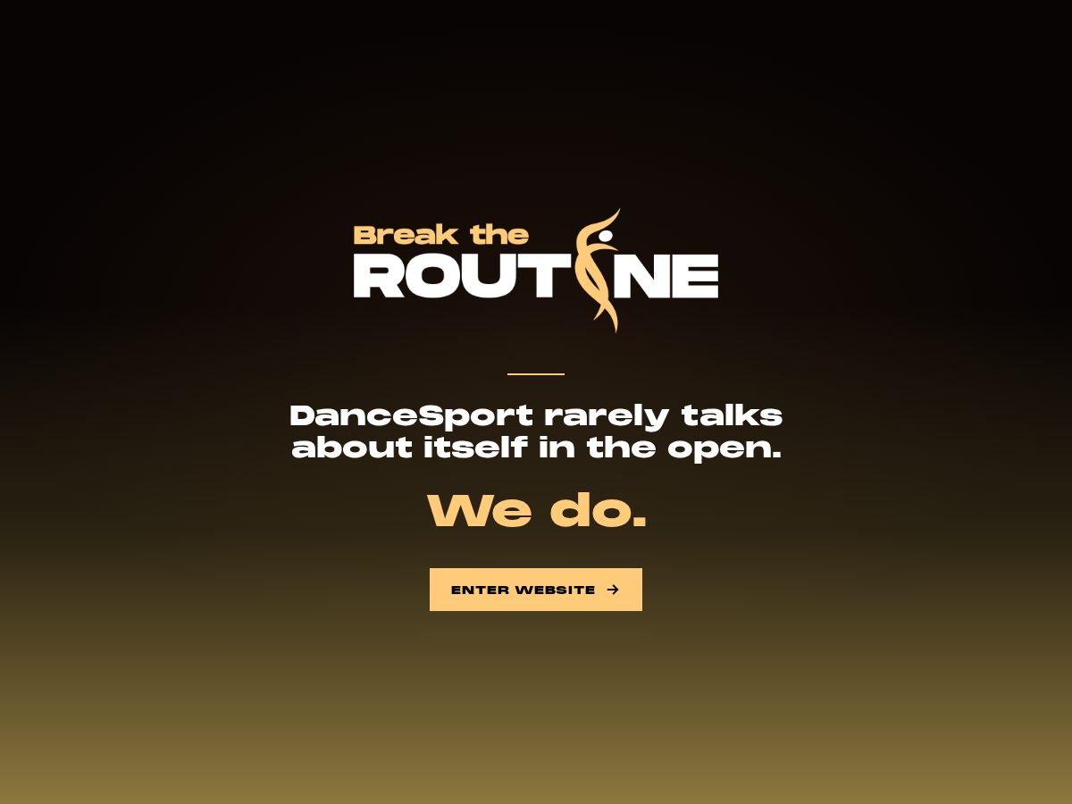 Landing-page snapshot of breaktheroutinepodcast.com