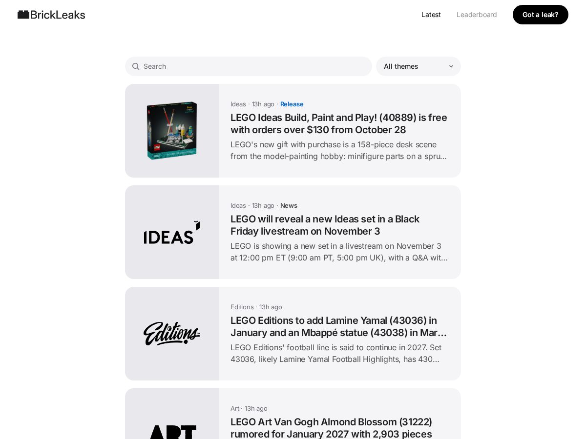 Landing-page snapshot of brickleaks.com
