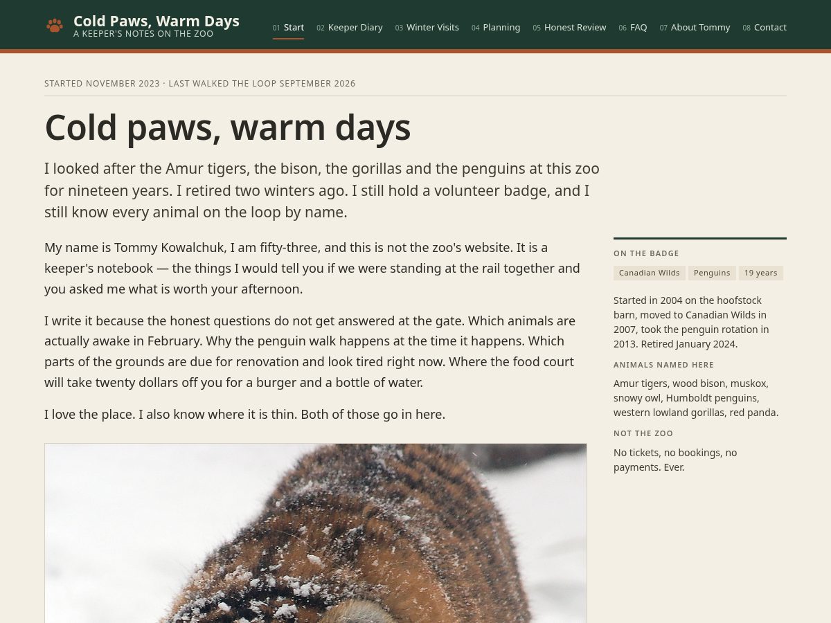 Landing-page snapshot of calgary-zoo-tickets-online.com