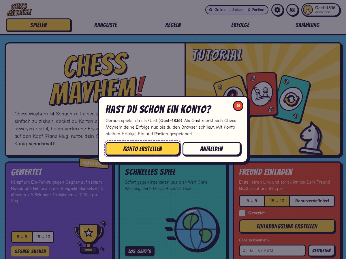 Landing-page snapshot of chessmayhem.com
