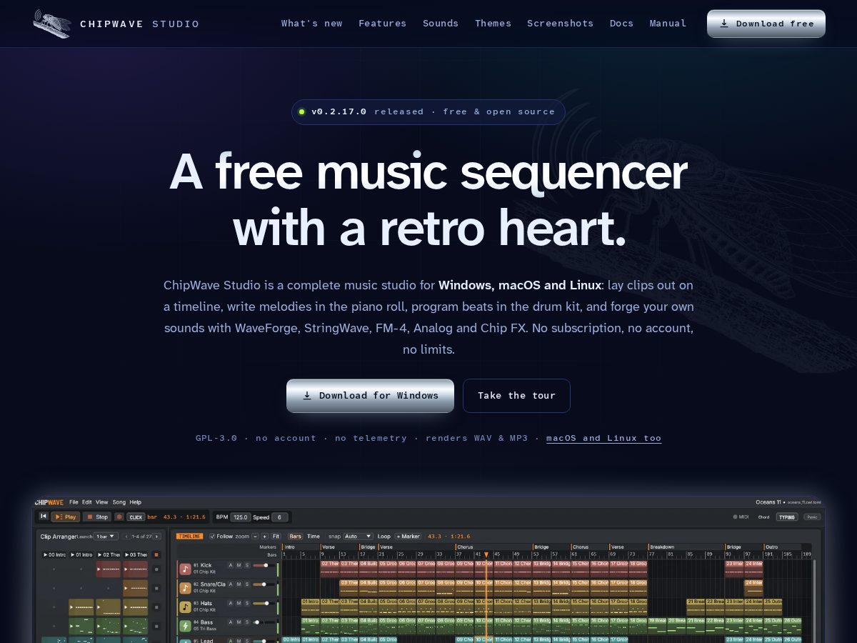 Landing-page snapshot of chipwavestudio.com