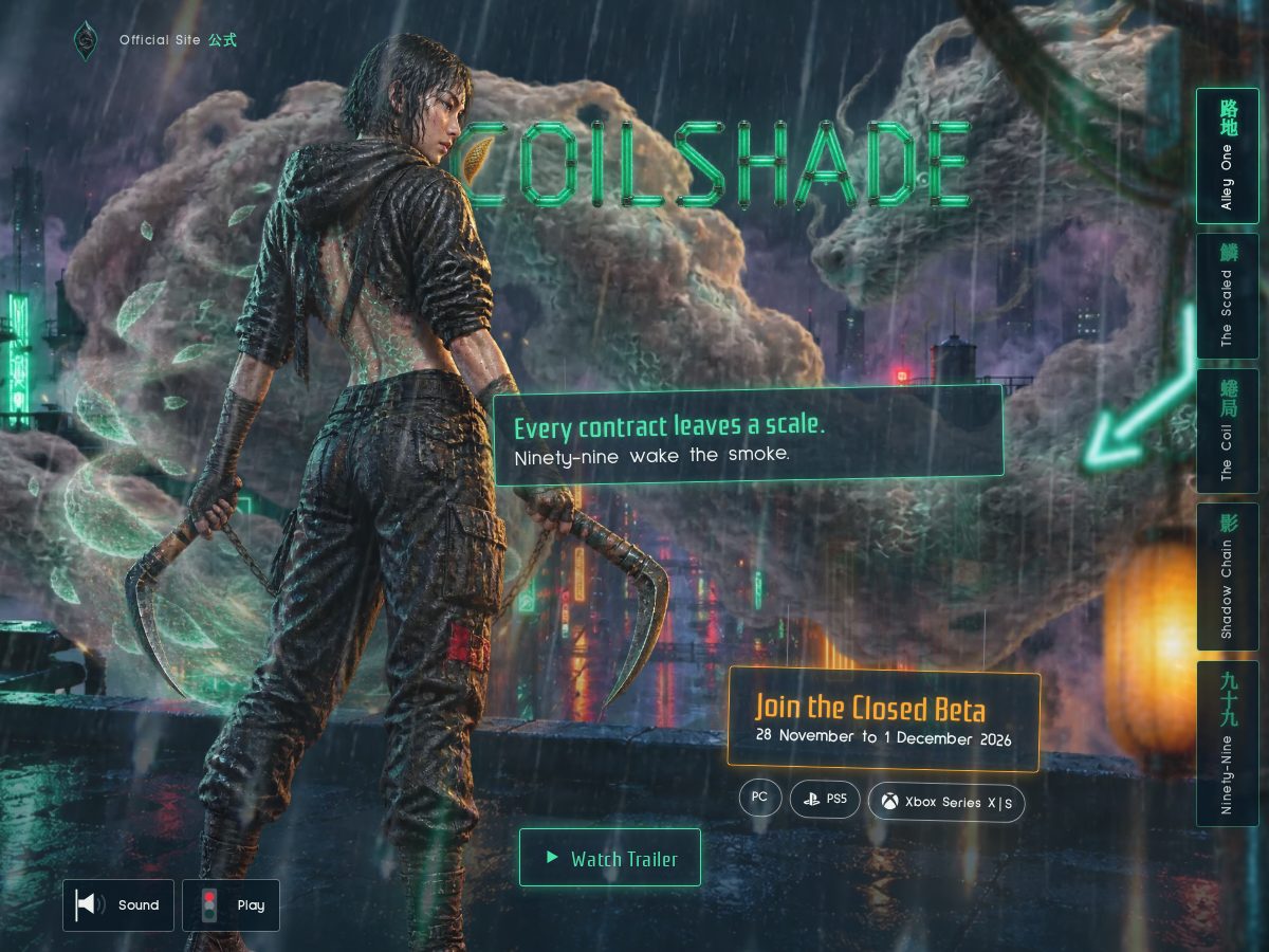 Landing-page snapshot of coilshade.com