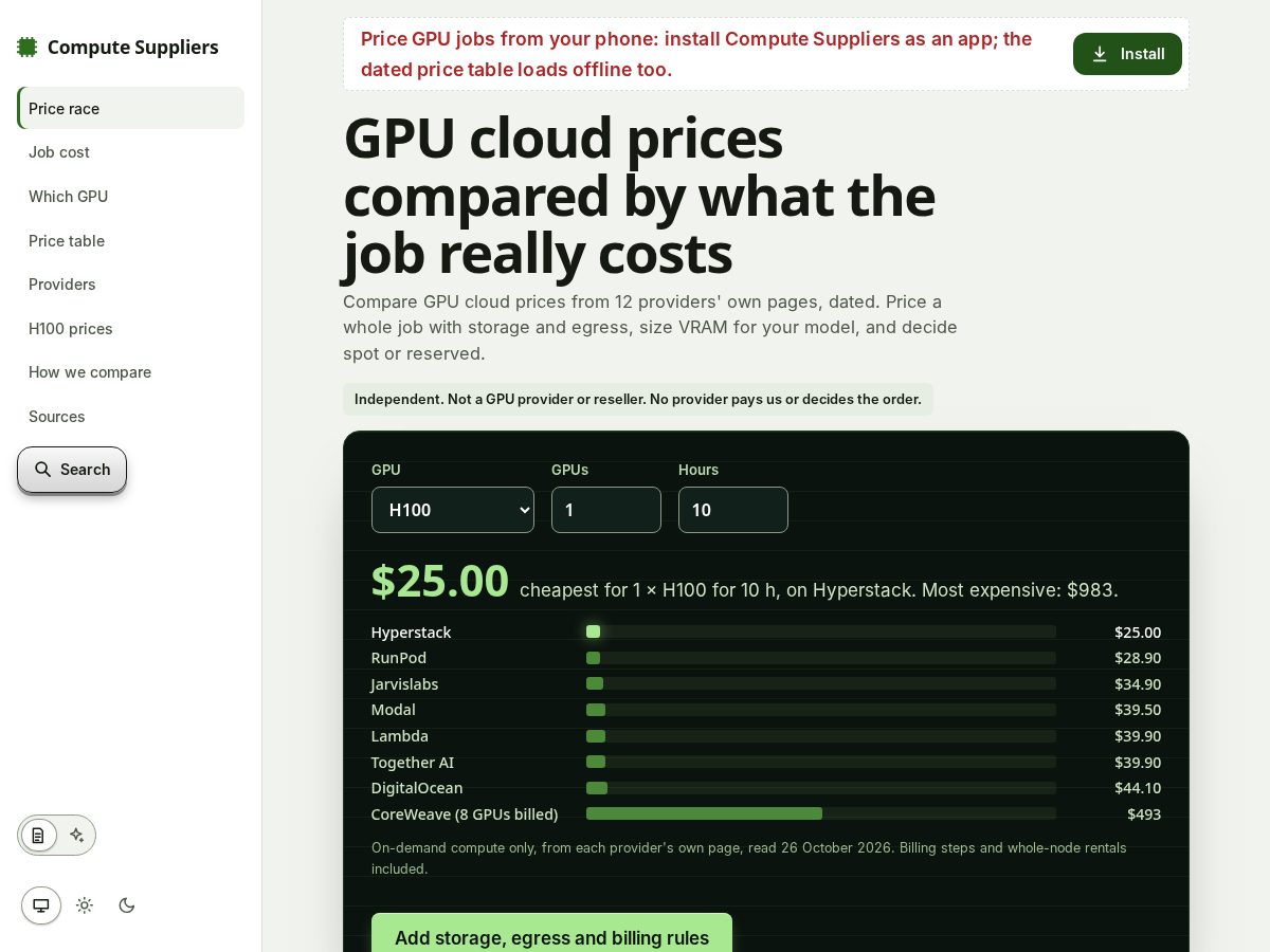 Landing-page snapshot of computesuppliers.com