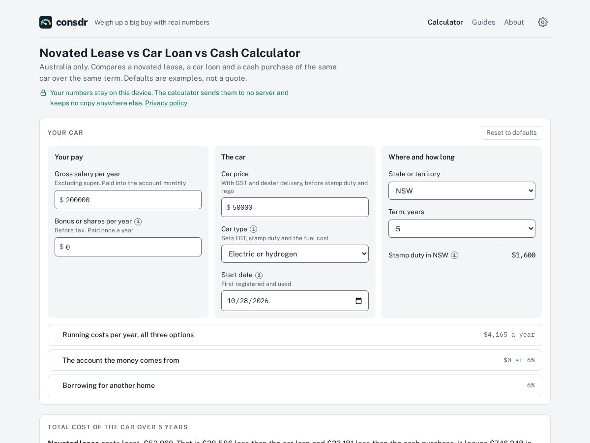 Landing-page snapshot of consdr.com