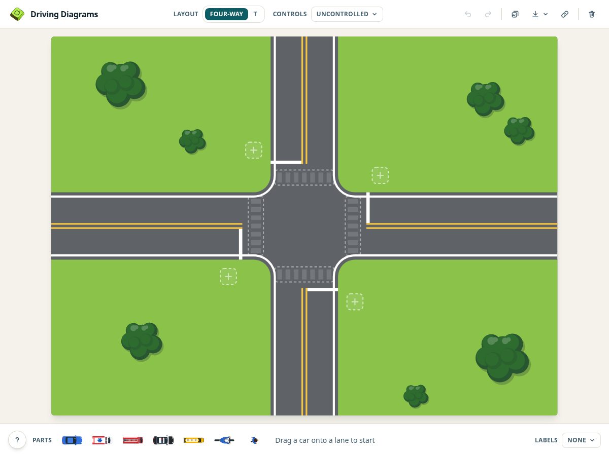 Landing-page snapshot of drivingdiagrams.com