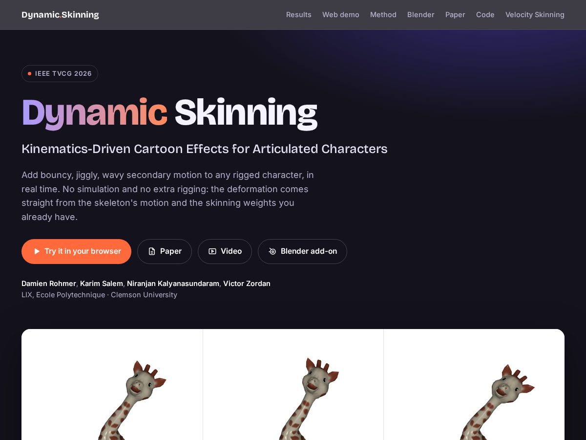 Landing-page snapshot of dynamicskinning.com