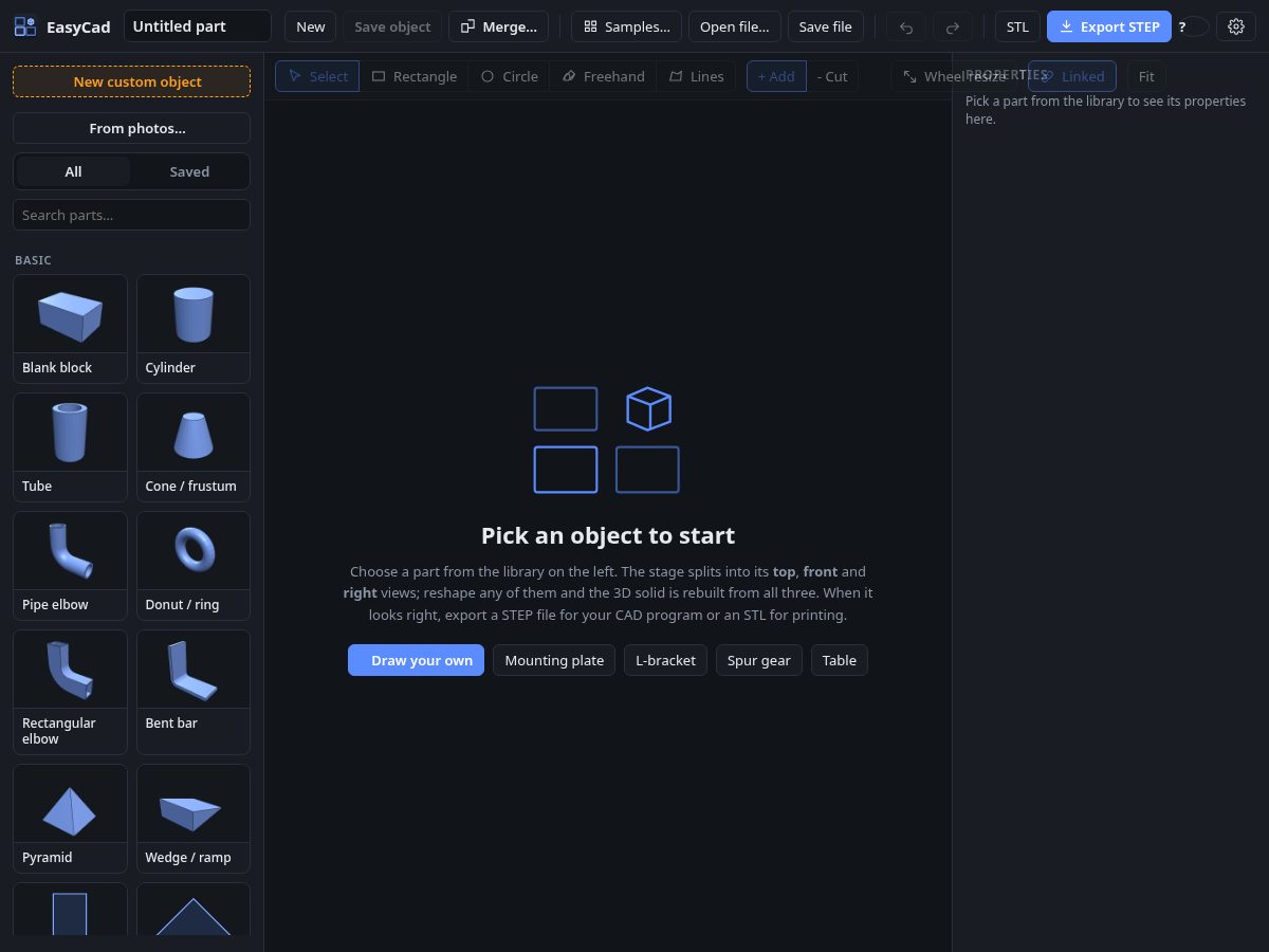 Landing-page snapshot of easycad2027.com
