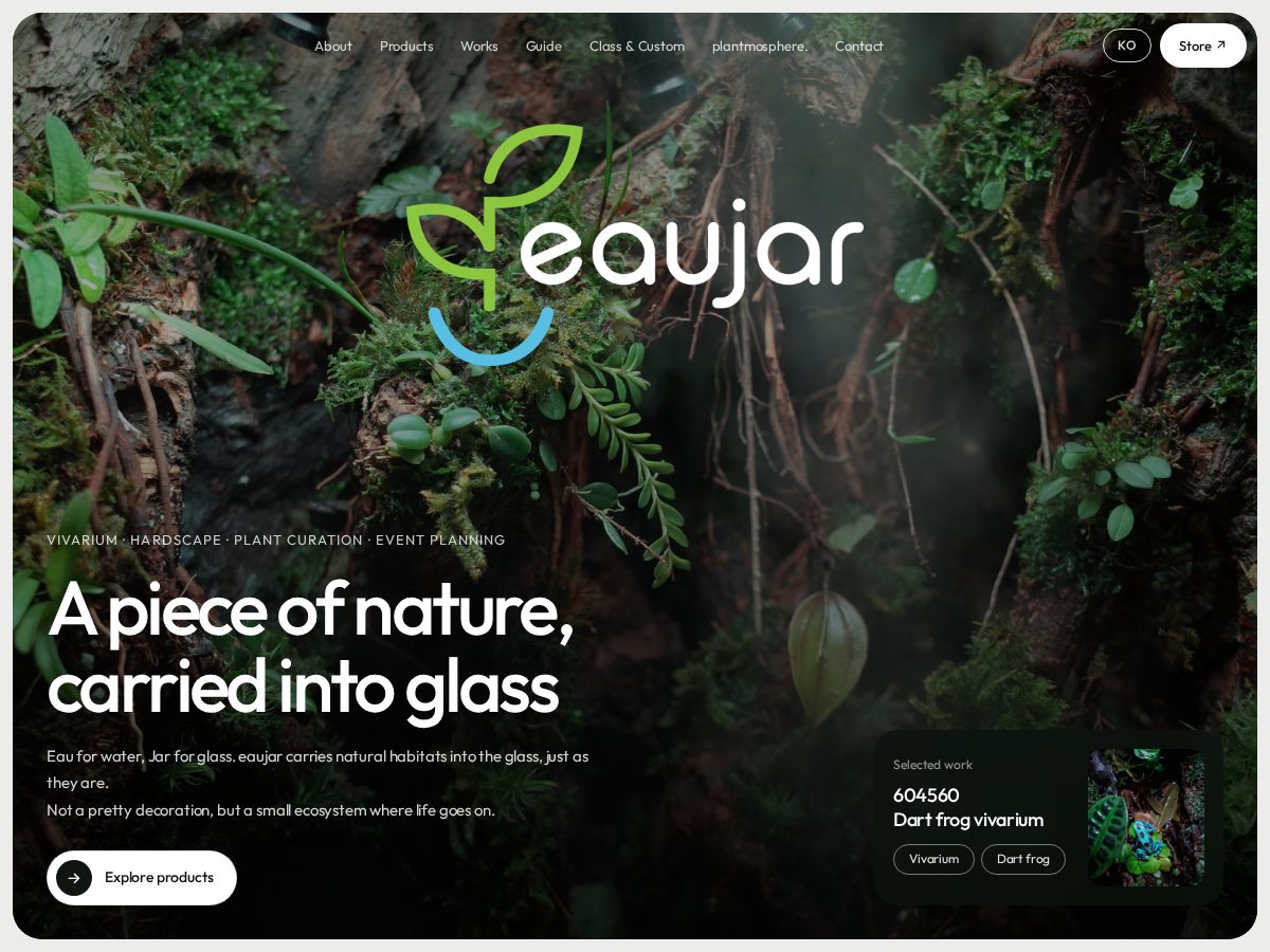 Landing-page snapshot of eaujar.com