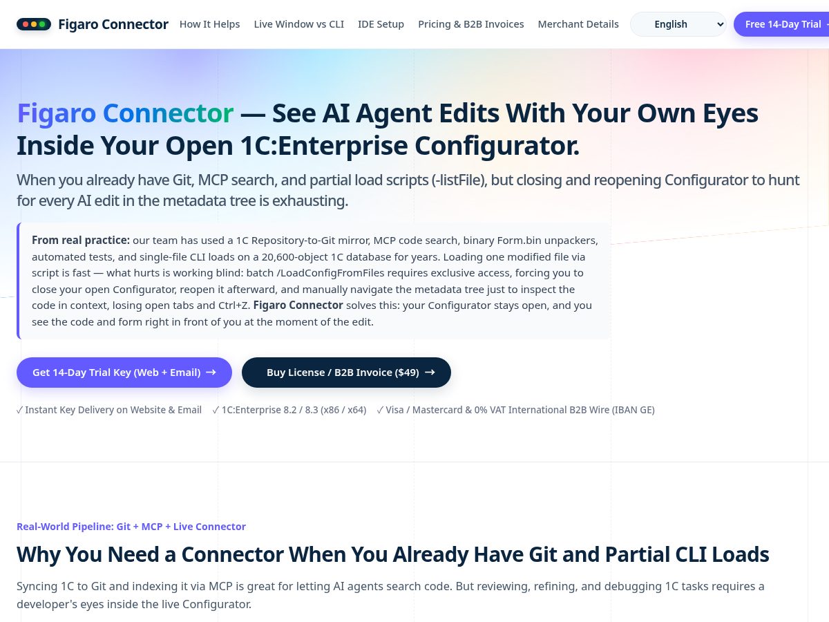 Landing-page snapshot of figarocode.com