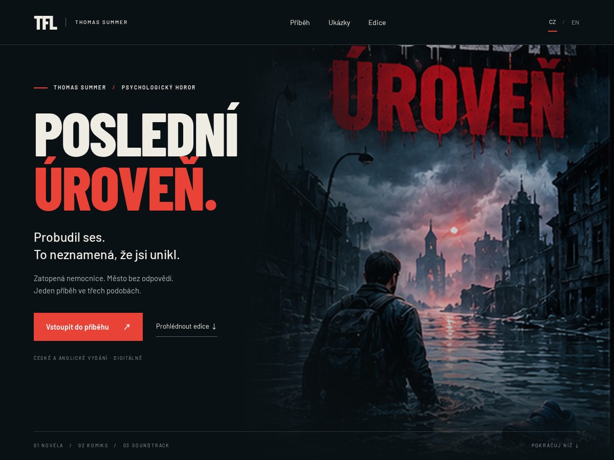 Landing-page snapshot of finallevelstory.com
