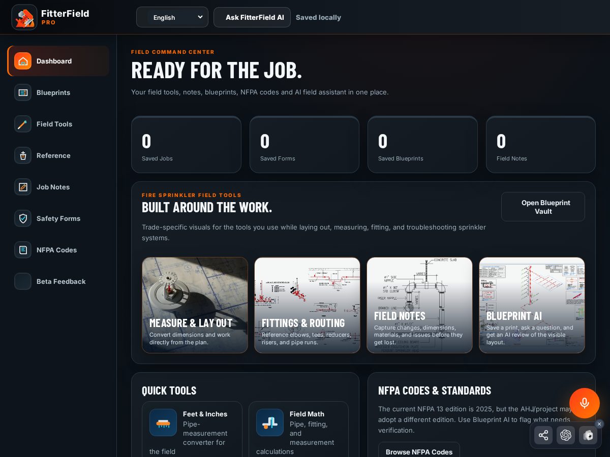 Landing-page snapshot of fitterfield.com