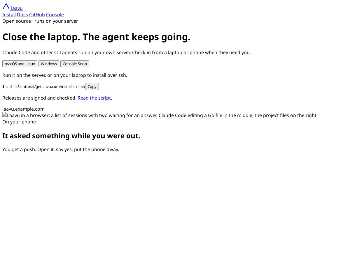 Landing-page snapshot of getlaavu.com