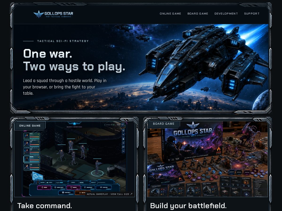 Landing-page snapshot of gollops-star.com