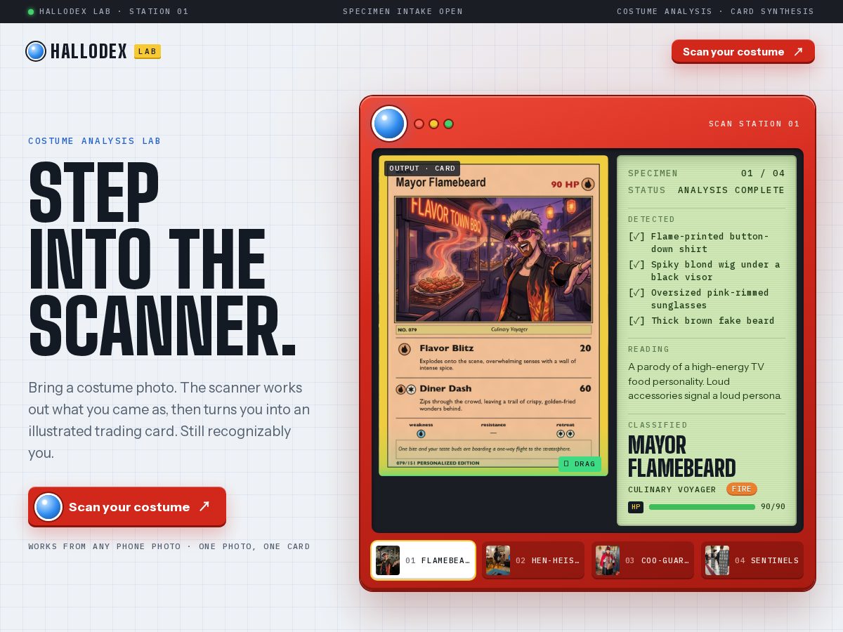 Landing-page snapshot of hallodex.com