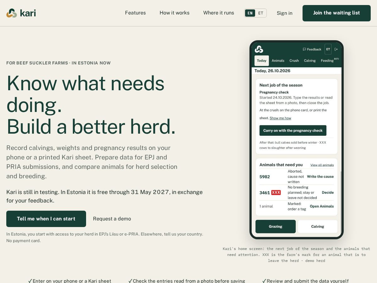 Landing-page snapshot of herdloop.com