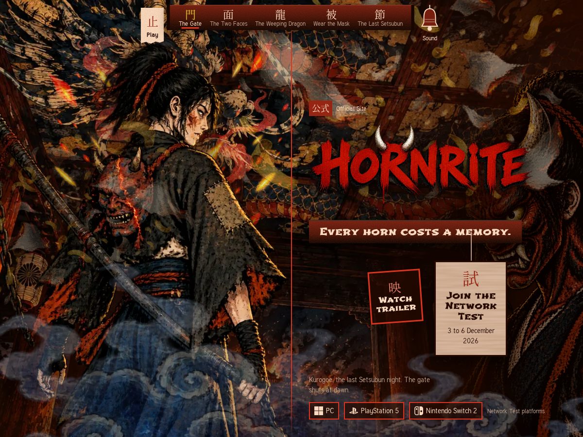Landing-page snapshot of hornrite.com