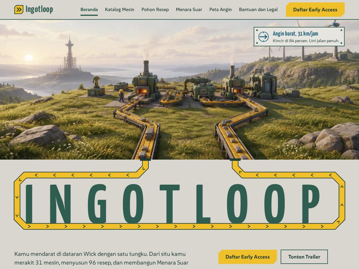 Landing-page snapshot of ingotloop.com