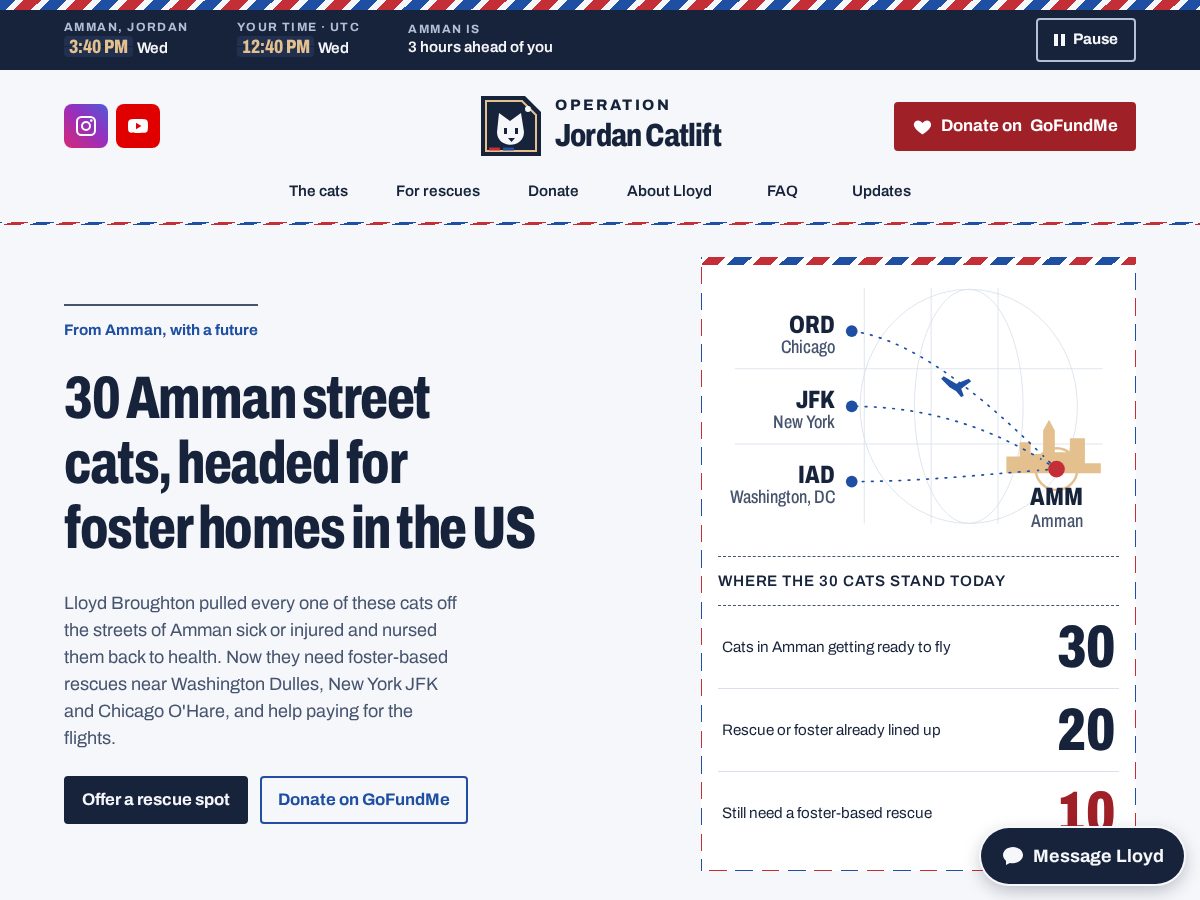 Landing-page snapshot of jorcats.com