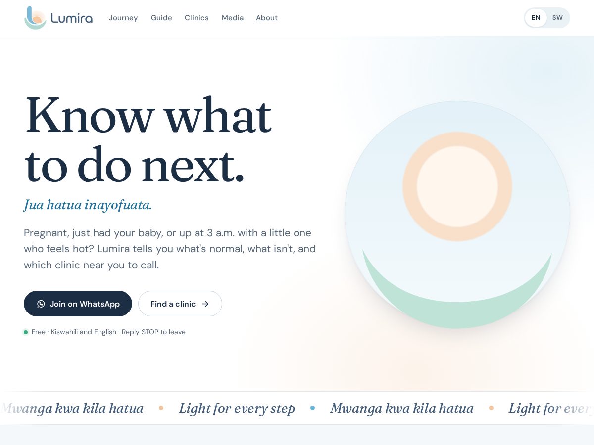 Landing-page snapshot of lumiraafrica.com