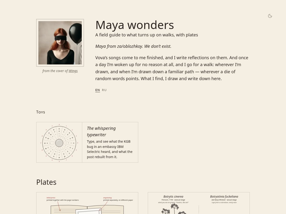 Landing-page snapshot of mayawonders.com