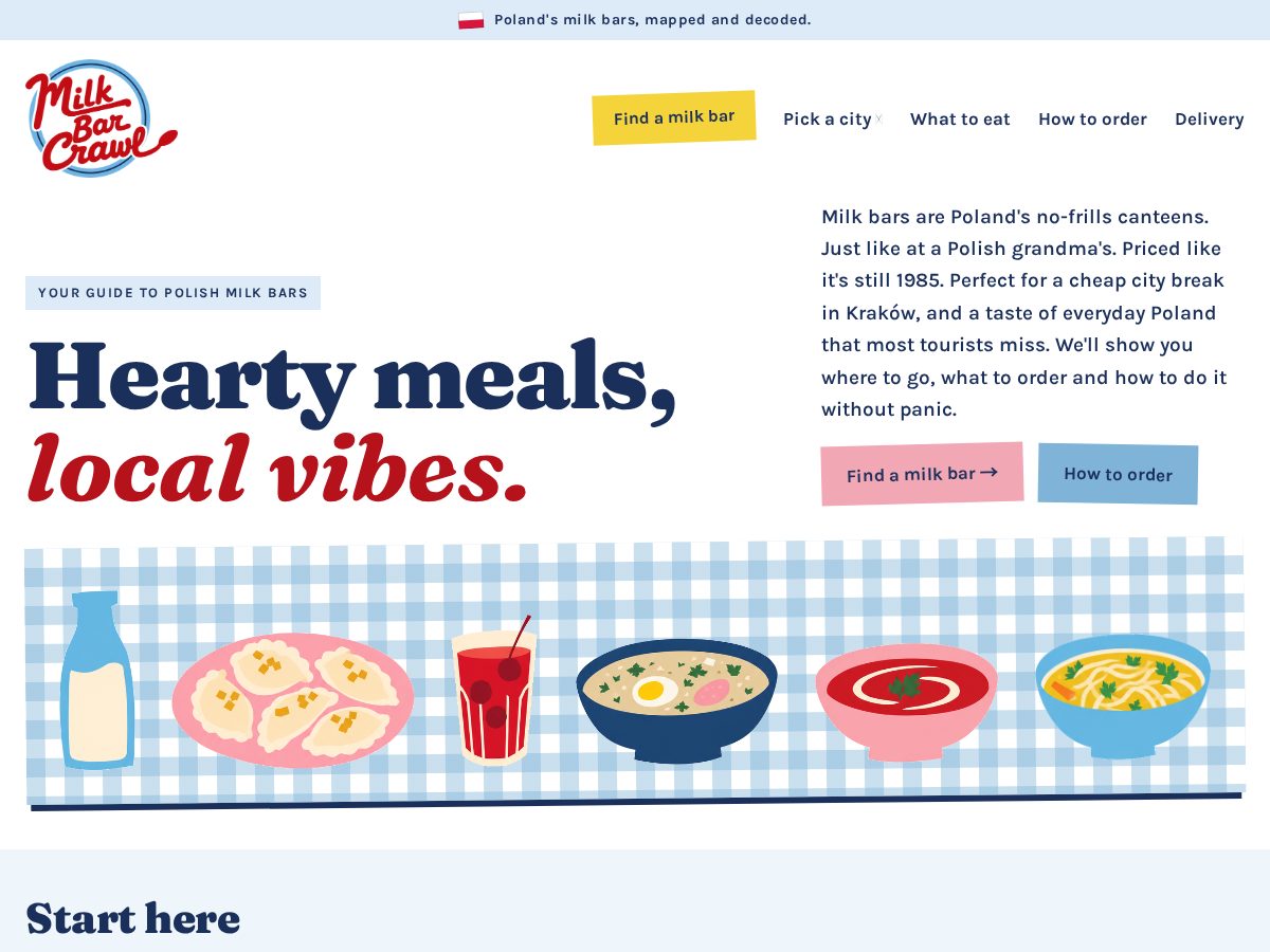 Landing-page snapshot of milkbarcrawl.com