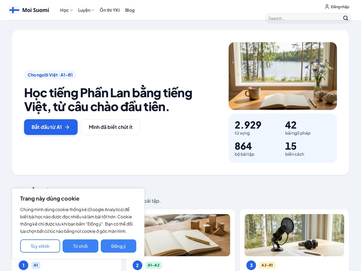 Landing-page snapshot of moisuomi.com