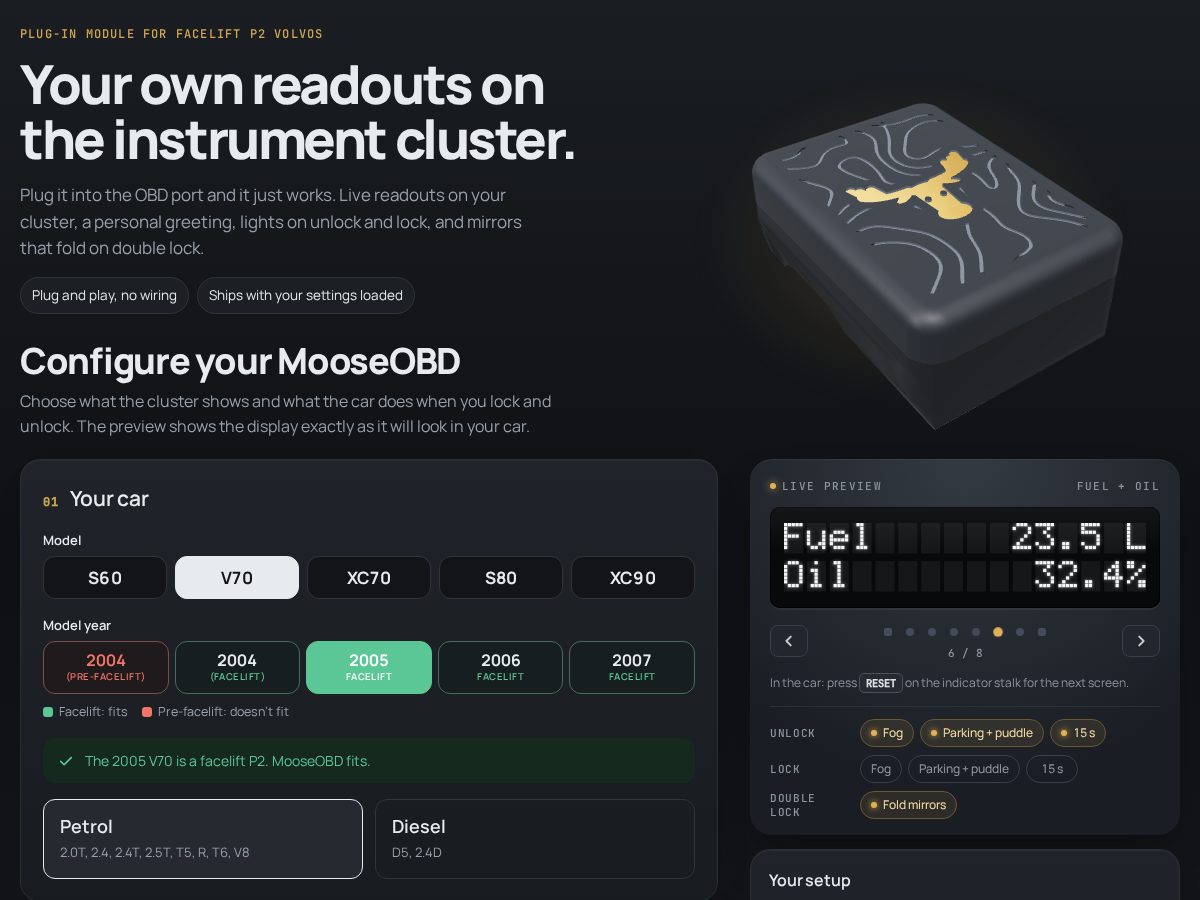 Landing-page snapshot of mooseobd.com