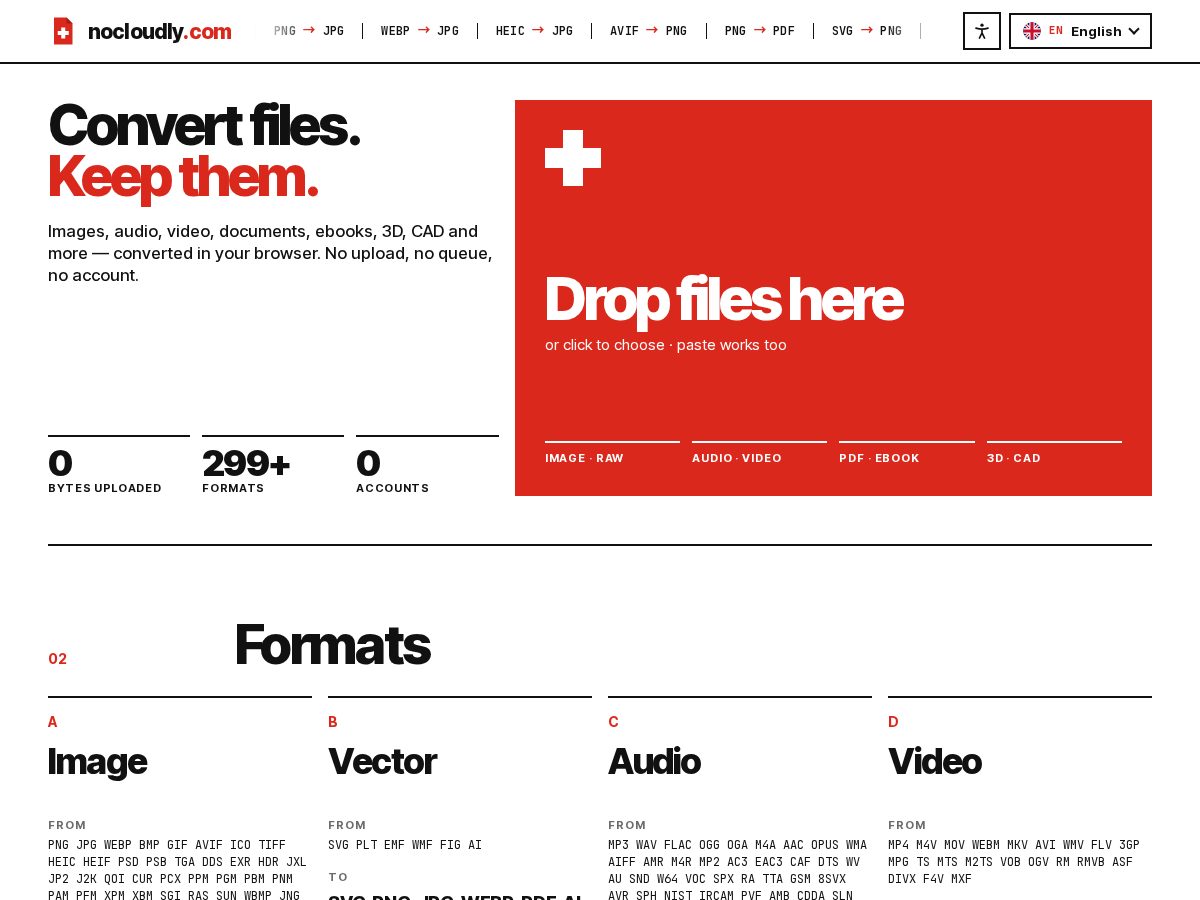 Landing-page snapshot of nocloudly.com