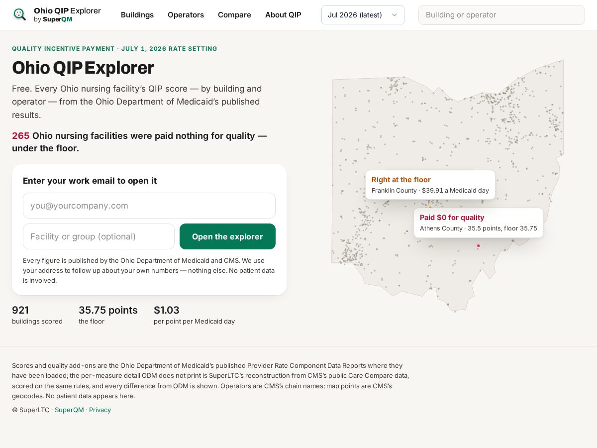Landing-page snapshot of ohioqip.com