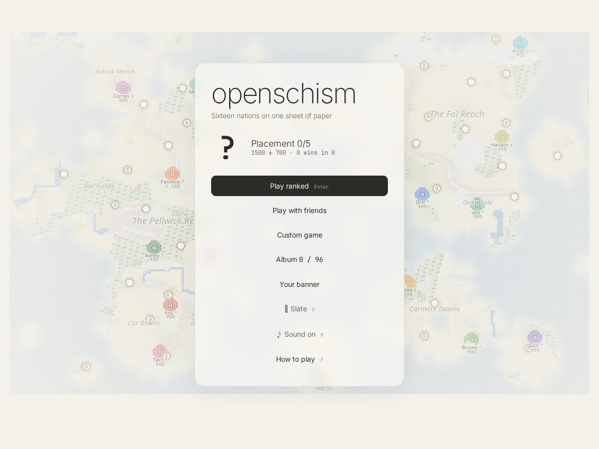 Landing-page snapshot of openschism.com