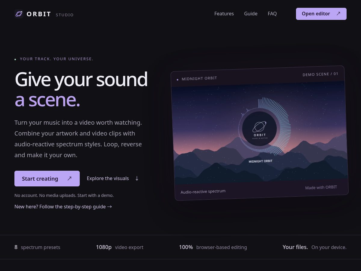 Landing-page snapshot of orbitmv.com