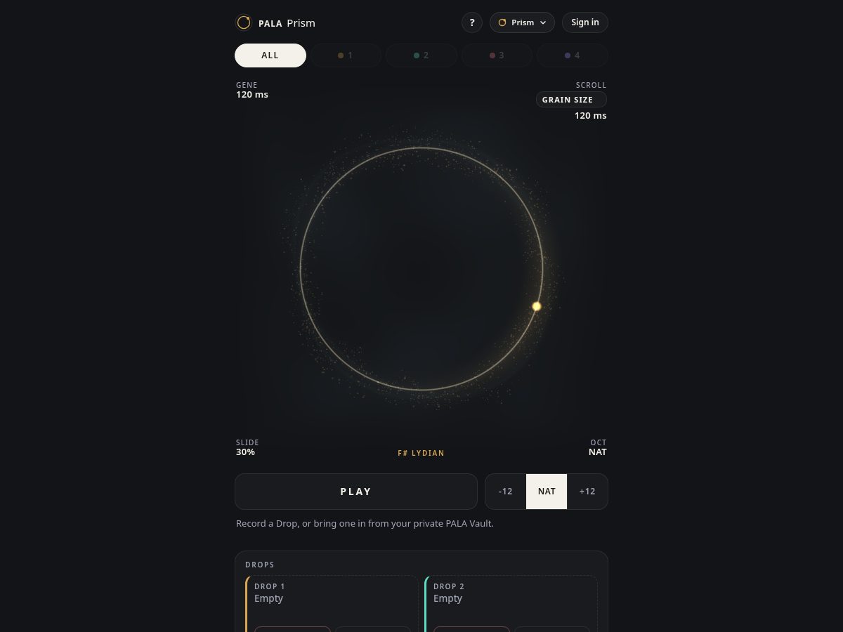 Landing-page snapshot of palaprism.com