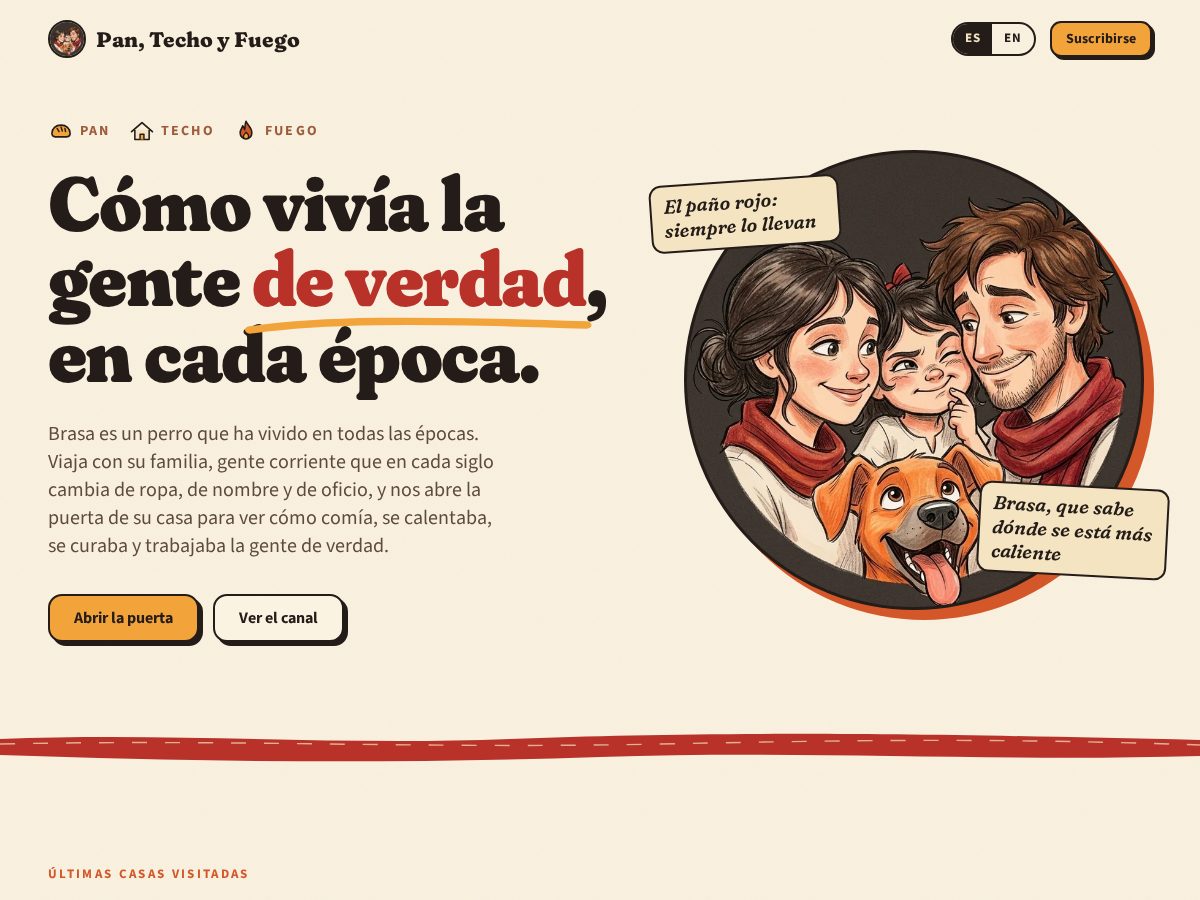 Landing-page snapshot of pantechofuego.com
