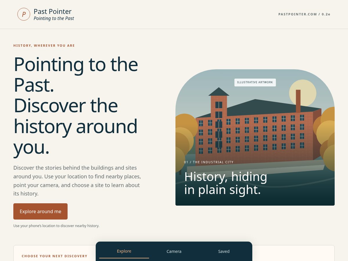 Landing-page snapshot of pastpointer.com