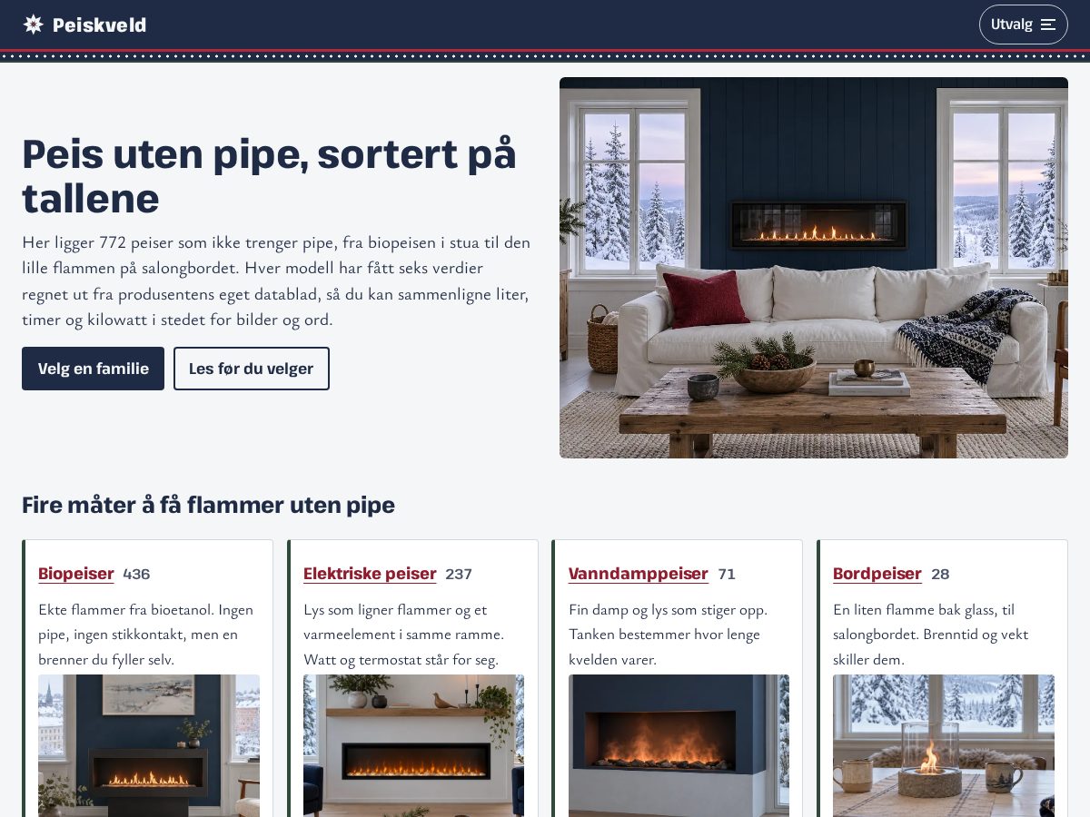 Landing-page snapshot of peiskveld.com