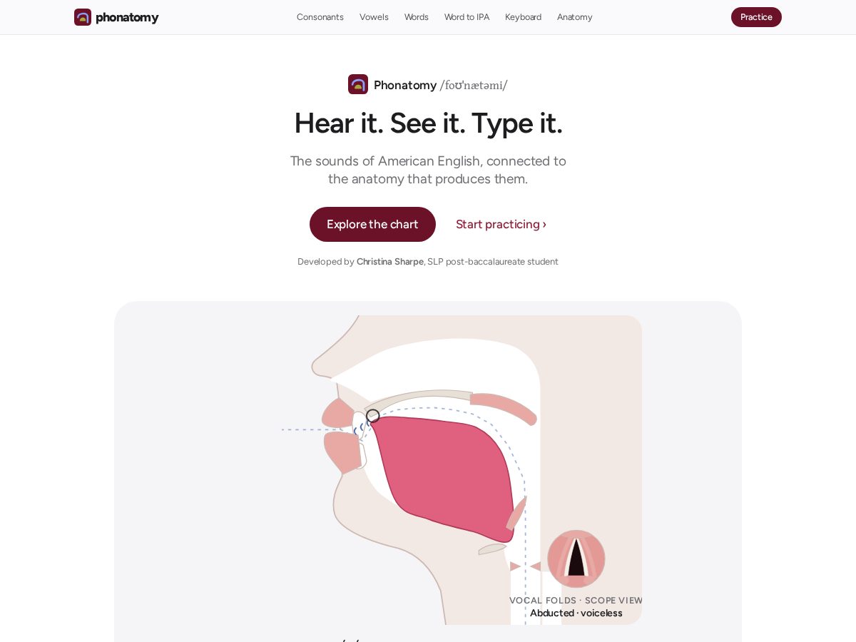 Landing-page snapshot of phonatomy.org